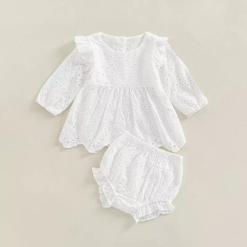 Baby girl white broderie anglaise dress best sale